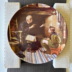 Vintage 1988 NORMAN ROCKWELL 12th Of HERITAGE COLLECTOR PLATE The Veteran